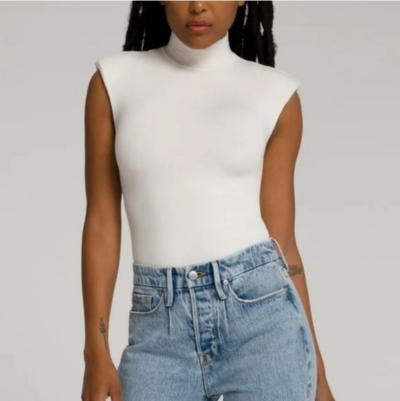 Good American Tops - Good American Mock Turtleneck Thong Bodysuit Women's size S (1)